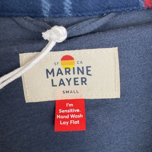 Marine Layer Men's Signature Lined Flannel Plaid Camping Shirt - Size Small  NWT - Picture 6 of 11